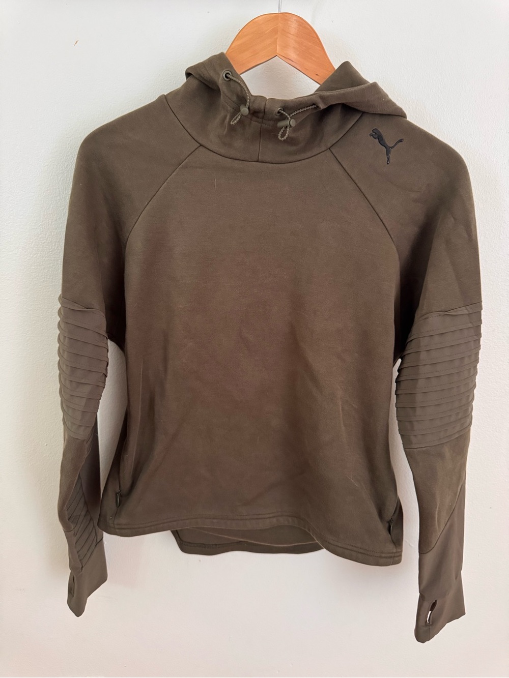 PUMA Women’s Brown/Olive Hoodie – Size S